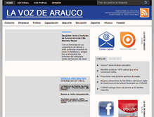 Tablet Screenshot of lavozdearauco.cl